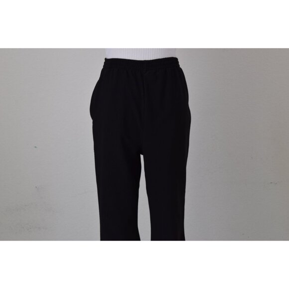 Vintage 80s Black Stretch Pants by AVON size L | 30-34‎ waist - Picture 5 of 9